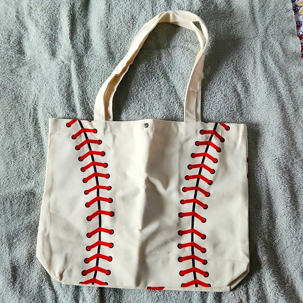 Canvas baseball tote